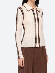 Riva Ribbed Button Down Top