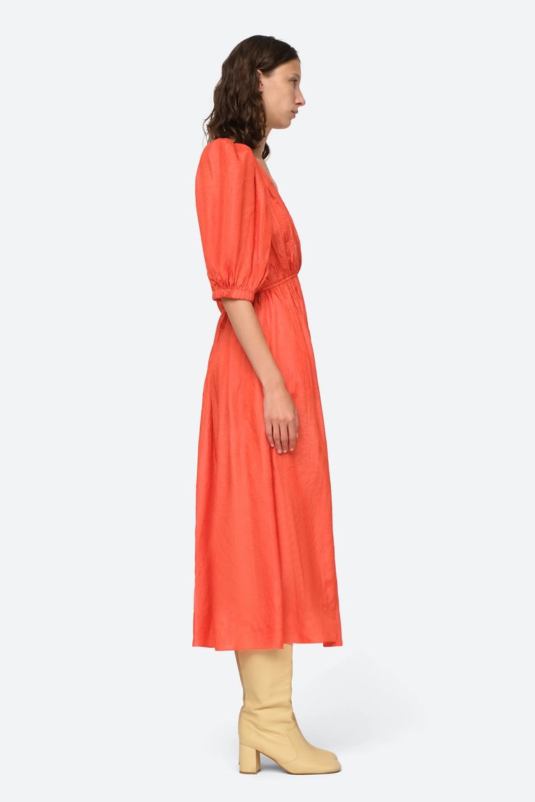 Roberta Solid Long Sleeve Dress