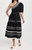 Ryleigh Rickrack One Shoulder Midi Dress - Black