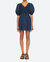 Simona Puff Sleeve Smocked Dress - Blue
