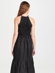 Women's Cole Smocked Ramie Midi Dress