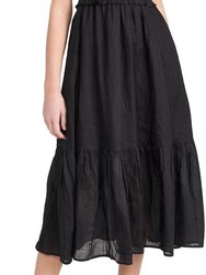 Women's Cole Smocked Ramie Midi Dress