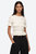 Women's Mable Cambric Short Sleeve Ivory Smocked Top - Off White