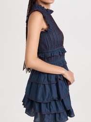Women's Mable Cambric Sleevless Pleated Dress