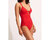 Deep V One Piece In Chilli Red - Chilli Red