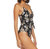 Splendour Tie Front One Piece Swimsuit In Black