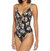 Splendour Tie Front One Piece Swimsuit In Black