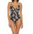 Splendour Tie Front One Piece Swimsuit In Black