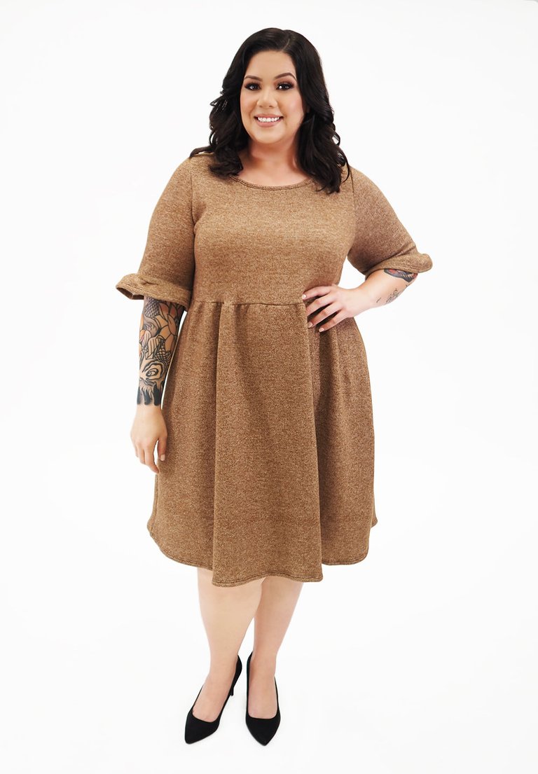 Heather Dress - Heather Brown