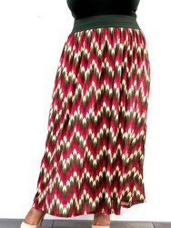 Isabella Skirt - Red Chevron