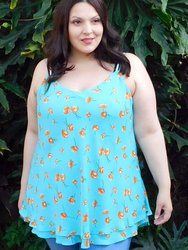 Judy Top - Blue Floral