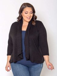 Knit Open Cardigan - Charcoal