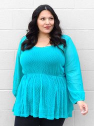 Madison Top - Aqua