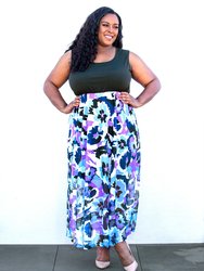 Paris Maxi Dress - Purple Floral