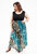 Paris Maxi Dress - Teal Animal Print