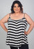 Pretty Cami - Black and White Stripe