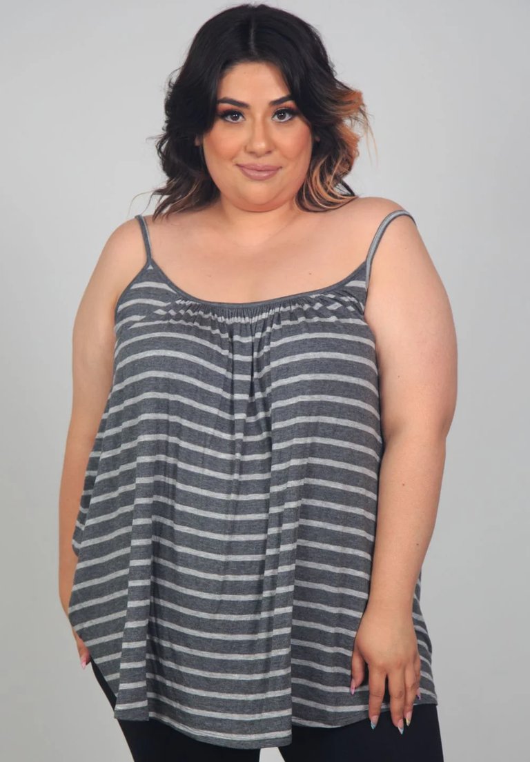 Pretty Cami - Grey Stripe