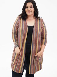 Ruby Cardigan - Yellow Red Stripe