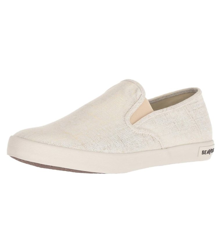 Women's Baja Metallic Slip On In Gold Linen