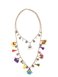 Hamsa Long Necklace - Multi