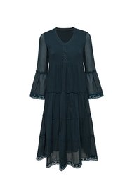 Mika Maxi Dress - Petrol Blue