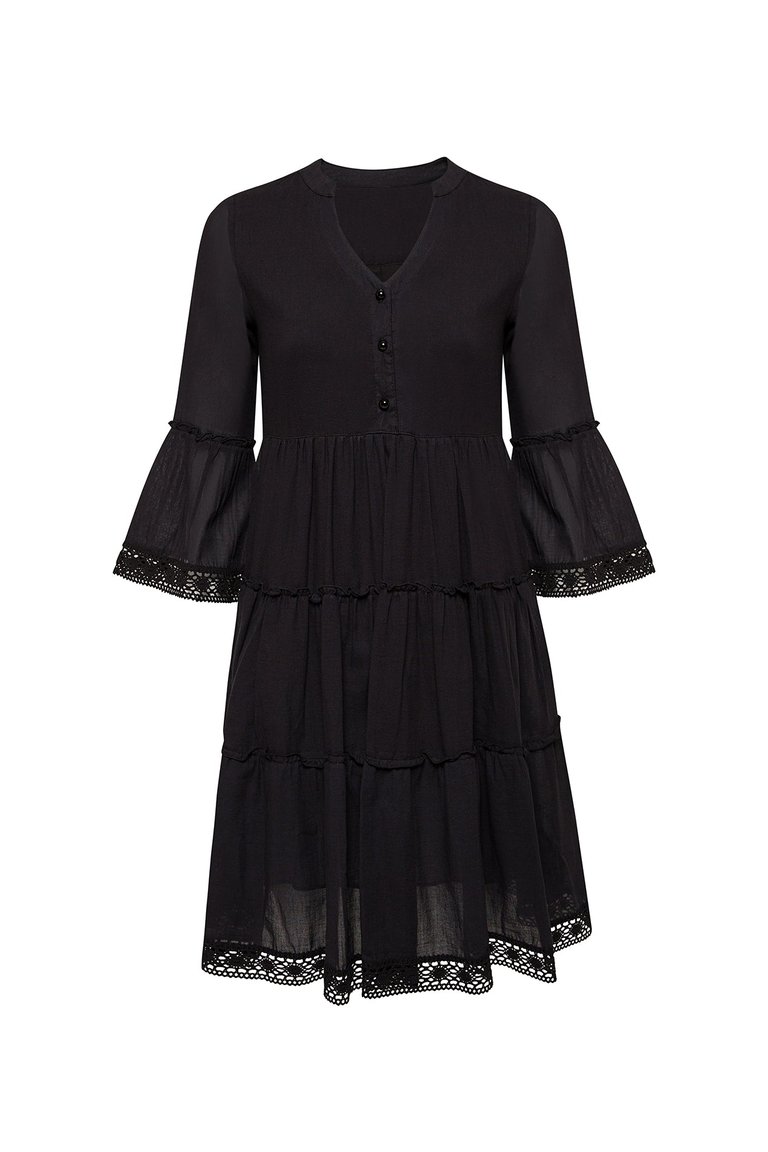 Mika Mini Dress - Black - Black