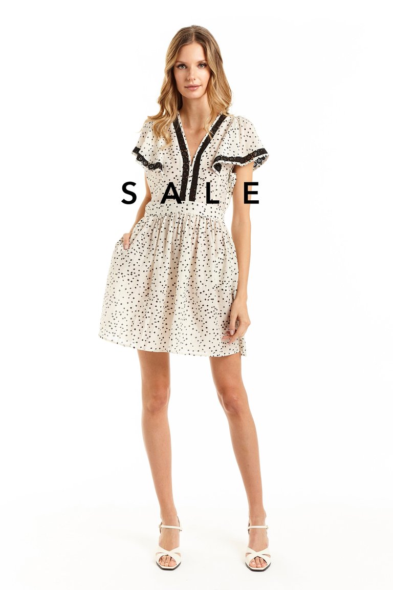 Chrissie Dress - Polka Dot - White Polka Dot