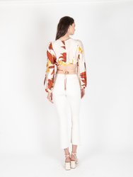 Donna Blouse - 100% Silk, Tropical Brown