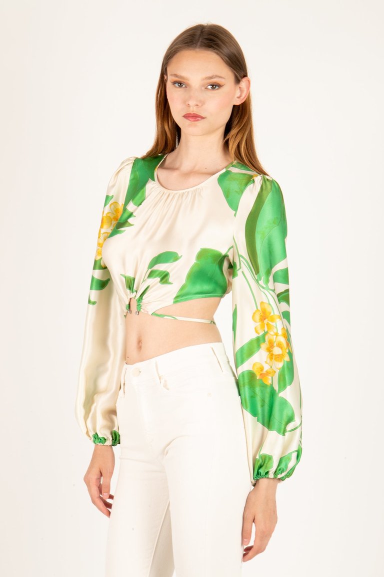 Donna Blouse - Tropical Green