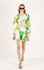 Donna Skirt - 100% Silk - Tropical Green