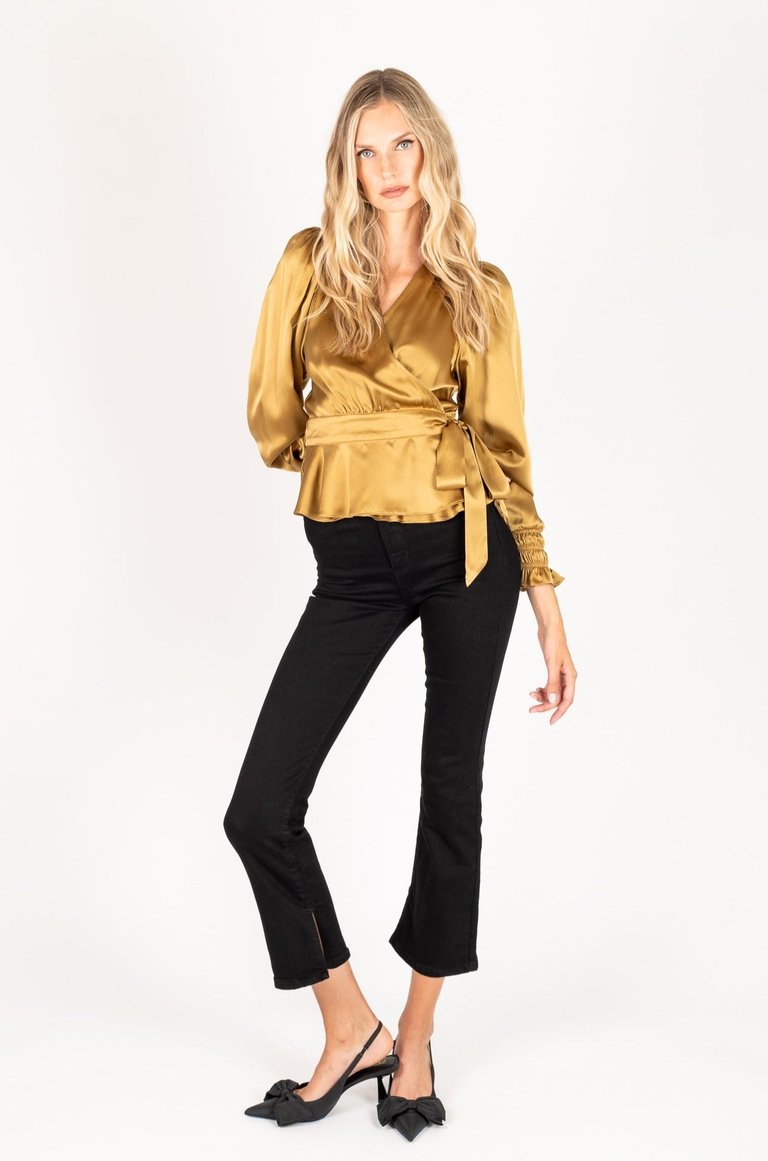 Hailey Top - 100% Silk - Gold