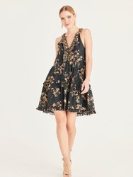 Isabel Dress - Organic Cotton - Mix Black Floral