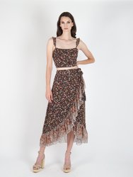 Janice Skirt - Recycled Poly Chiffon - Ditsy Floral
