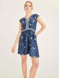 Mirelle Dress - Indigo Floral