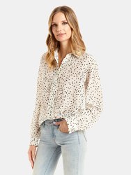 Reba Blouse - White Polka Dot