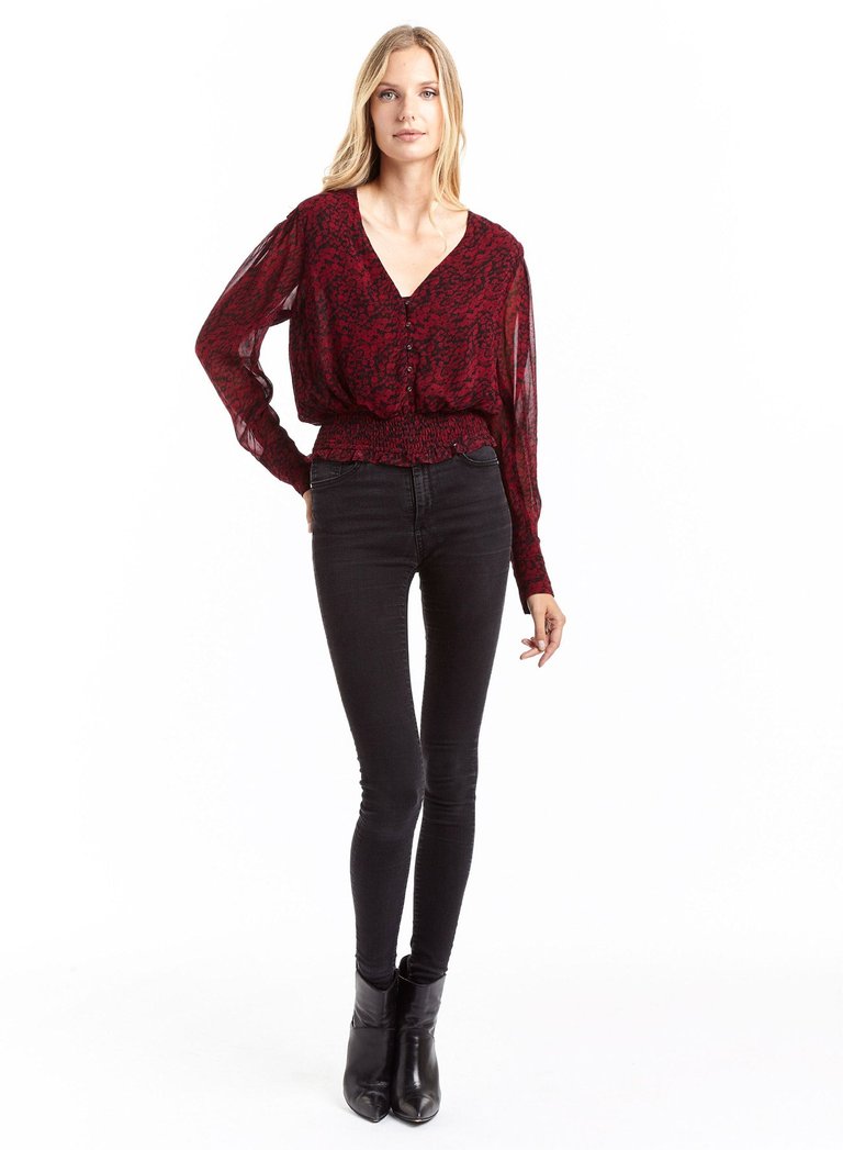 Syracuse Top - Burgundy Floral - Burgundy Floral