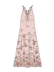 Valerie Maxi Dress - Pink Floral - Pink Floral