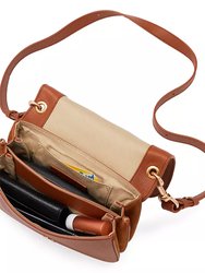 Hana Small Suede & Leather Crossbody Carmelo One Size