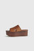 Hazel Platform Sandals - Tobacco