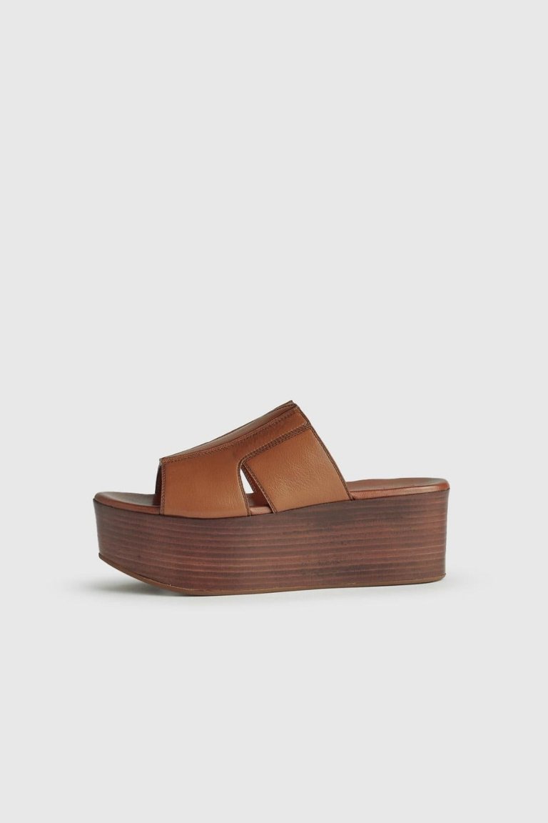 Hazel Platform Sandals - Tobacco