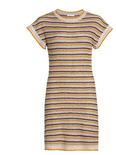 See by Chloe Textured Summer Striped Dress Lurex Knit product