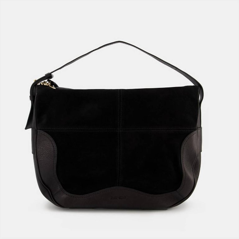 Women's Hana Suede Shoulder Bag In Black - Black