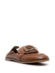 Women's Hana Tan Leather Loafers Shoes - Brown