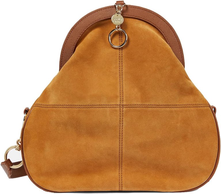 Women's Mara Frame Caramello Soede Leather Handbag - Brown