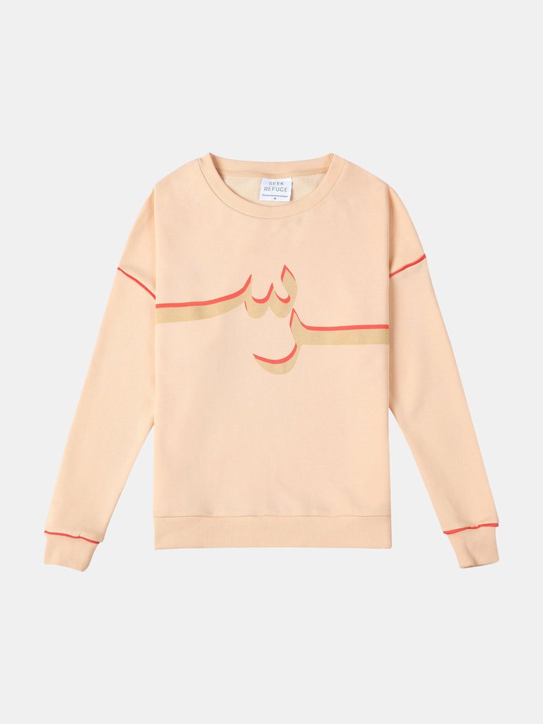 Crew Love Crewneck [Peach] - Peach - Boat Neck