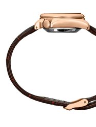 5 Womens Sports Collection Watch - Brown Leather/Rose Gold