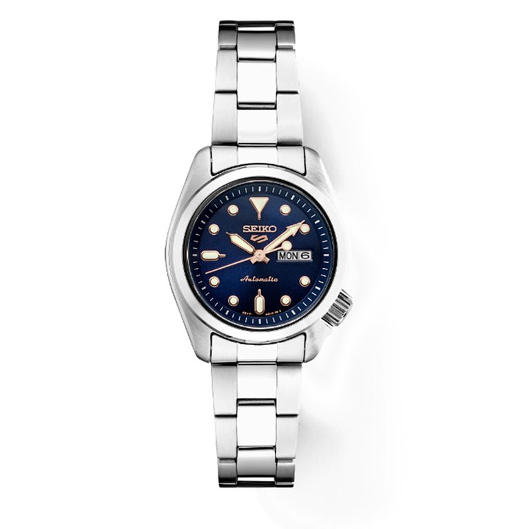 5 Womens Sports Collection Watch - Stainless Steel/Blue Dial - Stainless Steel/Blue Dial