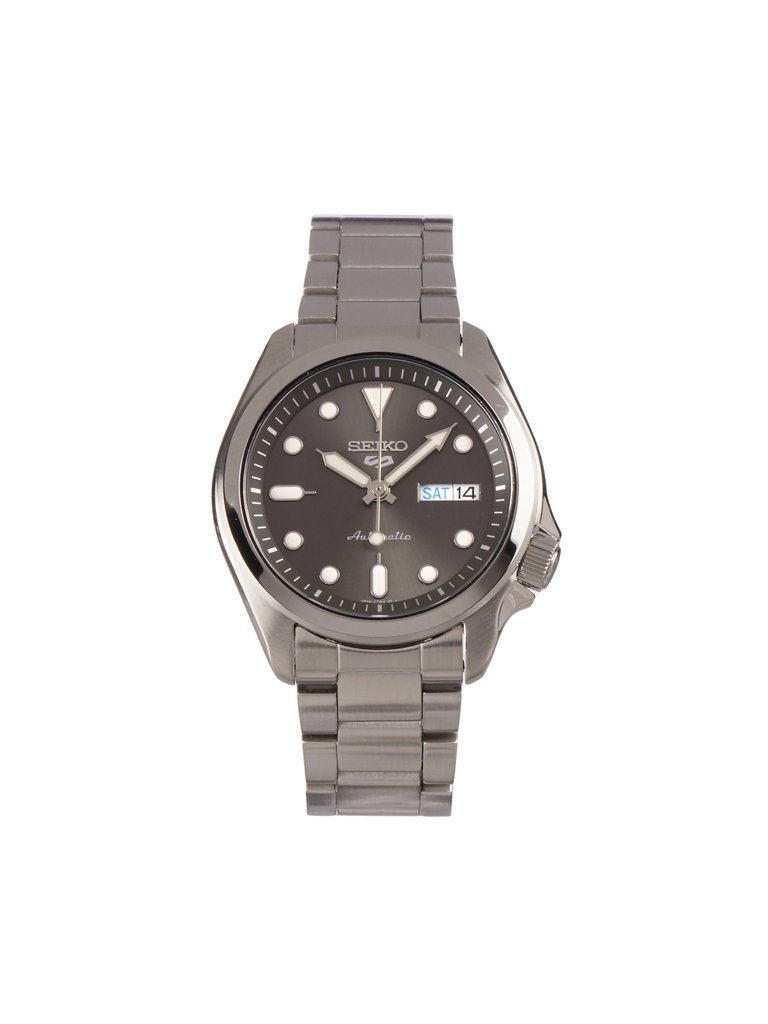 Mens 5 Sports SRPE51K1 Gray Dial Automatic Watch - Silver