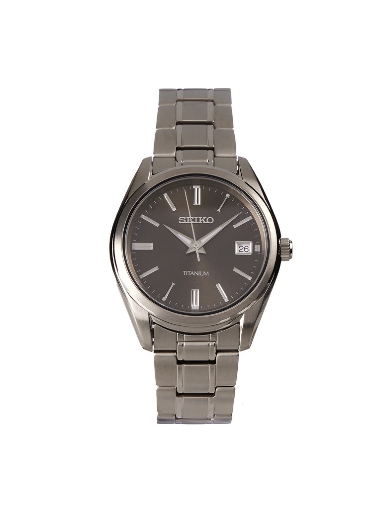 Mens Classic SUR375P1 Black Dial Quartz Watch - Silver