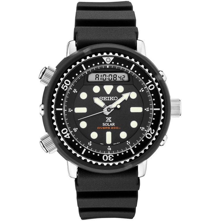Mens Prospex Sea Solar Quartz Watch - Metal Black